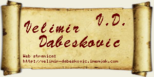 Velimir Dabesković vizit kartica